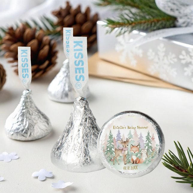 Baby It's Cold Outside Modern Winter Woodland Hershey®'s Kisses® (Creator Uploaded)