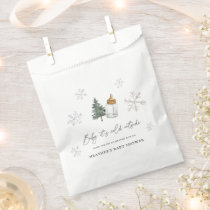 Baby It's Cold Outside Mountain Winter Baby Shower Favor Bag