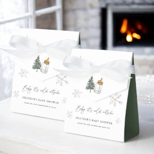 Baby It's Cold Outside Mountain Winter Baby Shower Favor Boxes