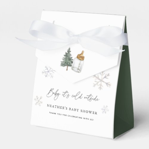 Baby Its Cold Outside Mountain Winter Baby Shower Favor Boxes