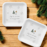 Baby It's Cold Outside Mountain Winter Baby Shower Paper Plates<br><div class="desc">Baby It's Cold Outside Mountain Winter Baby Shower Paper Plates</div>