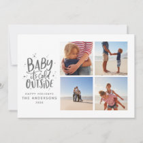 Baby its cold outside multiphoto Christmas holiday Save The Date