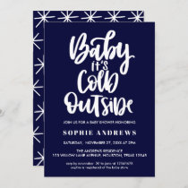 Baby It's Cold Outside | Navy  Blue | Baby Shower Invitation