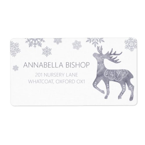 Baby its Cold Outside Nordic Reindeer Baby Shower Label