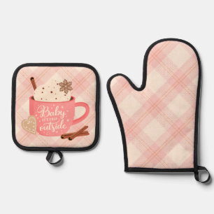 Baby it's Cold Outside Oven Mitt and Pot Holder Oven Mitt & Pot Holder Set