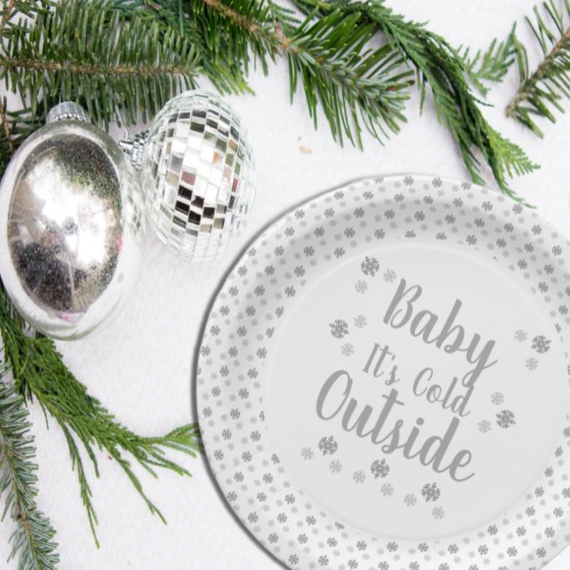Baby It's Cold Outside Paper Plate (Creator Uploaded)