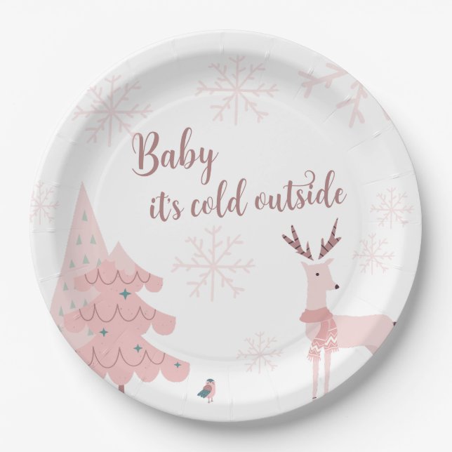 Baby It's Cold Outside Paper Plates (Front)