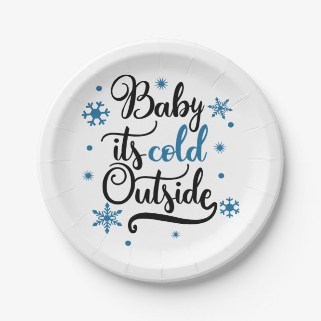 baby its cold outside paper plates (Front)