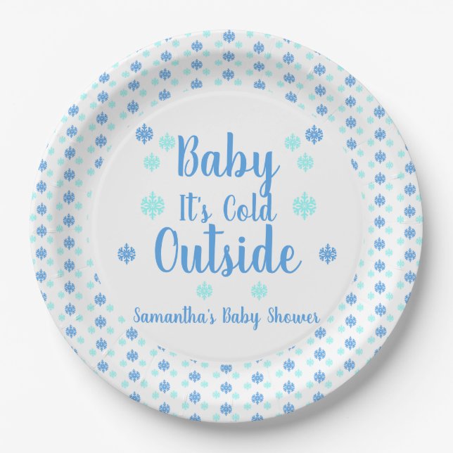 Baby It's Cold Outside Paper Plates (Front)