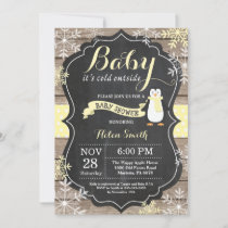 Baby its Cold Outside penguin Baby Shower Invitation