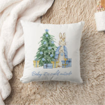 Baby it's cold outside Peter Rabbit Throw Pillow