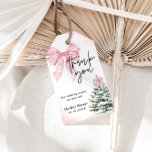 Baby Its Cold Outside Pink Bow Winter Baby Shower Gift Tags<br><div class="desc">Baby Its Cold Outside Pink Bow Winter Baby Shower Gift Tags Celebrate the magic of winter with this charming Pink Bow Winter Baby Shower invitation! Featuring snowy pine trees, delicate snowflakes, and a soft pink bow accent, this design perfectly blends cozy woodland charm with a sweet, feminine touch. Ideal for...</div>