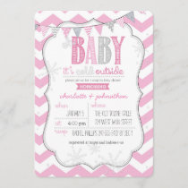 Baby It's Cold Outside Pink Couples Shower Invite