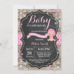 Baby its Cold Outside Pink Girl Baby Shower Invitation<br><div class="desc">Baby its Cold Outside Rustic Winter Baby Shower invitation. Pink Snowflake. Rustic Wood Chalkboard Background. Country Vintage Retro Barn. Girl Baby Shower Invitation. Winter Holiday Baby Shower Invite. Pink and White Snowflakes. For further customization,  please click the "Customize it" button and use our design tool to modify this template.</div>