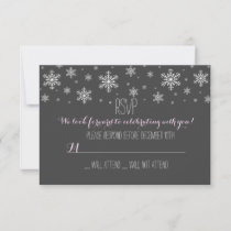 Baby it's Cold Outside Pink RSVP Invitation