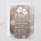 Baby Its Cold Outside Pink Shower Invitation (Front)