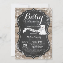 Baby its Cold Outside Polar Bear Baby Shower Invitation