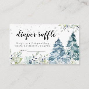Baby Its Cold Outside Polar Bear Diaper Raffle Enclosure Card