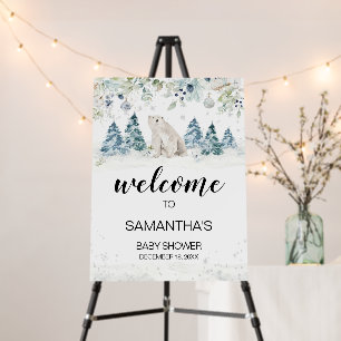 Baby Its Cold Outside Polar Bear Welcome Sign