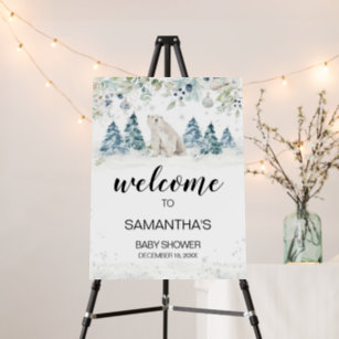 Baby Its Cold Outside Polar Bear Welcome Sign