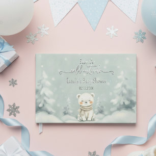 Baby, It's Cold Outside Polar Bear Winter Foil Guest Book