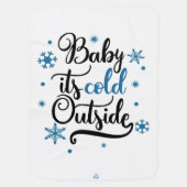 baby its cold outside receiving blanket (Back)