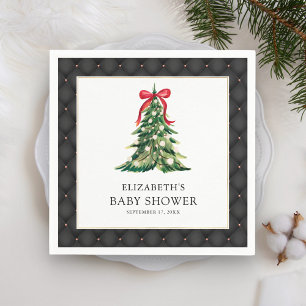 Baby It's Cold Outside Red Bow Baby Shower Napkins