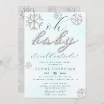 Baby Its Cold Outside Rhinestones Glitter Shower Invitation