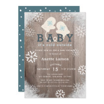 Baby Its Cold Outside Rustic Shower Invitation