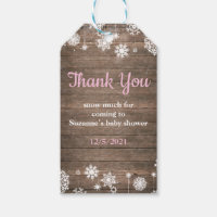 Baby its Cold Outside Rustic Winter Baby Shower Gift Tags