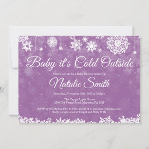 Baby Its Cold Outside Rustic Winter Baby Shower Invitation