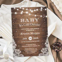 Rustic winter 2024 baby shower