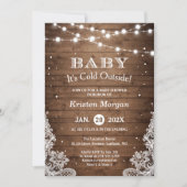 Baby Its Cold Outside Rustic Winter Baby Shower Invitation (Front)