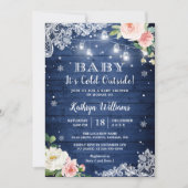 Baby It's Cold Outside Rustic Winter Baby Shower Invitation (Front)