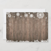 Baby Its Cold Outside Rustic Winter Baby Shower Invitation (Back)