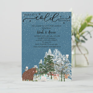 baby its cold outside scandi winter baby shower invitation