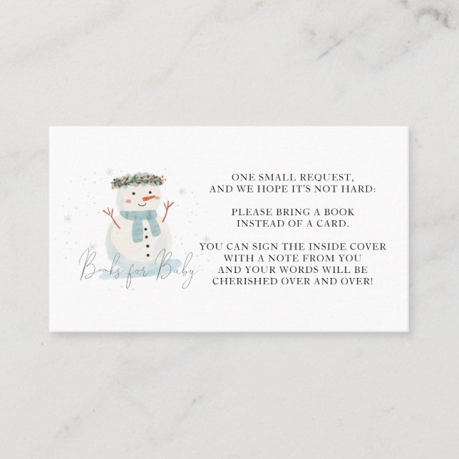 Baby It's Cold Outside Shower Books For Baby  Place Card (Front)
