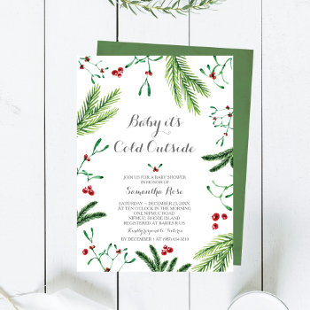 Baby It's Cold Outside Shower Invitation by VGInvites at Zazzle