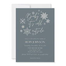 baby its cold outside shower invitation