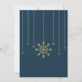 Baby It's Cold Outside Shower Invite Faux Glitter (Back)