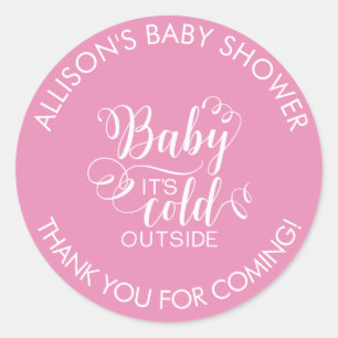 Baby It's Cold Outside Shower It's Favor Sticker