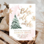 Baby It's Cold Outside Shower Winter Tree Girl  Invitation<br><div class="desc">Winter Birthday themed Baby Shower invitation for your perfect celebration. All details are HAND-DRAWN so you can be sure this design is one-of-a-kind.</div>