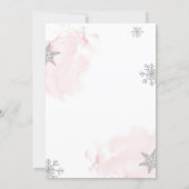 Baby It's Cold Outside Shower Winter Tree Girl Invitation (Back)