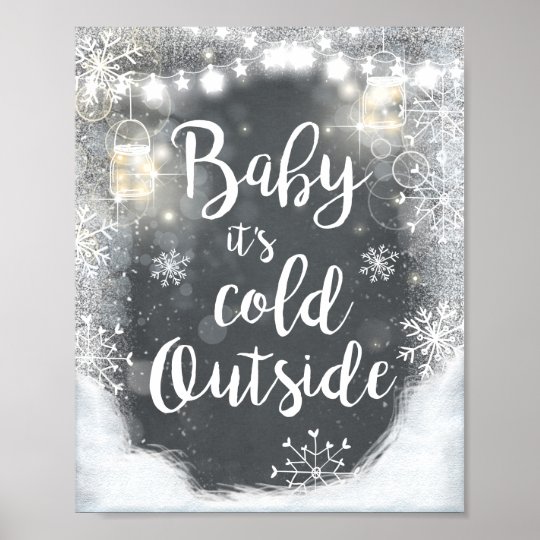 Baby It’s Cold Outside Sign Winter Decor Rustic | Zazzle.com