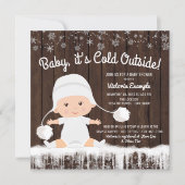 Baby its Cold Outside Snow Baby Shower Invitation (Front)