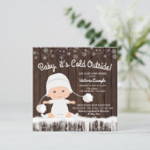 Baby its Cold Outside Snow Baby Shower Invitation (Standing Front)