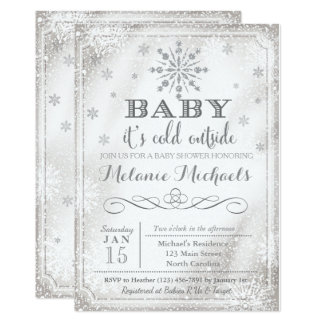 Baby It's Cold Outside Snow Baby Shower Invite