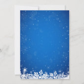 Baby Its Cold Outside Snow Blue Winter Baby Shower Invitation (Back)
