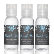 Baby Its Cold Outside Snow Winter Boy Baby Shower Hand Sanitizer
