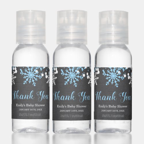 Baby Its Cold Outside Snow Winter Boy Baby Shower Hand Sanitizer